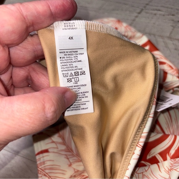 Old Navy Palms Print Swim Bottom High Waist Bikini Bottom Plus Size 4X - Picture 10 of 14